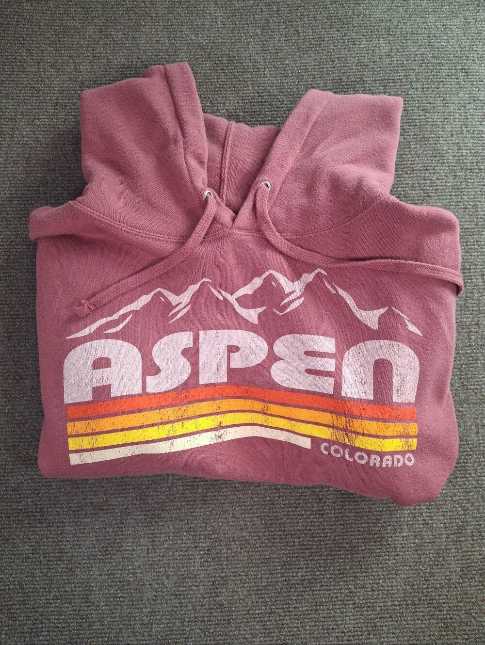 Techstyles Red Pullover Hoodie "Aspen" Pouch Pocket Size Small